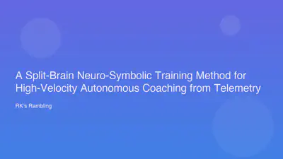 A Split‑Brain Neuro‑Symbolic Training Method for High‑Velocity Autonomous Coaching from Telemetry featured image