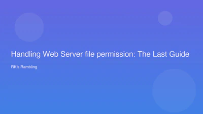 Handling Web Server file permission: The Last Guide featured image