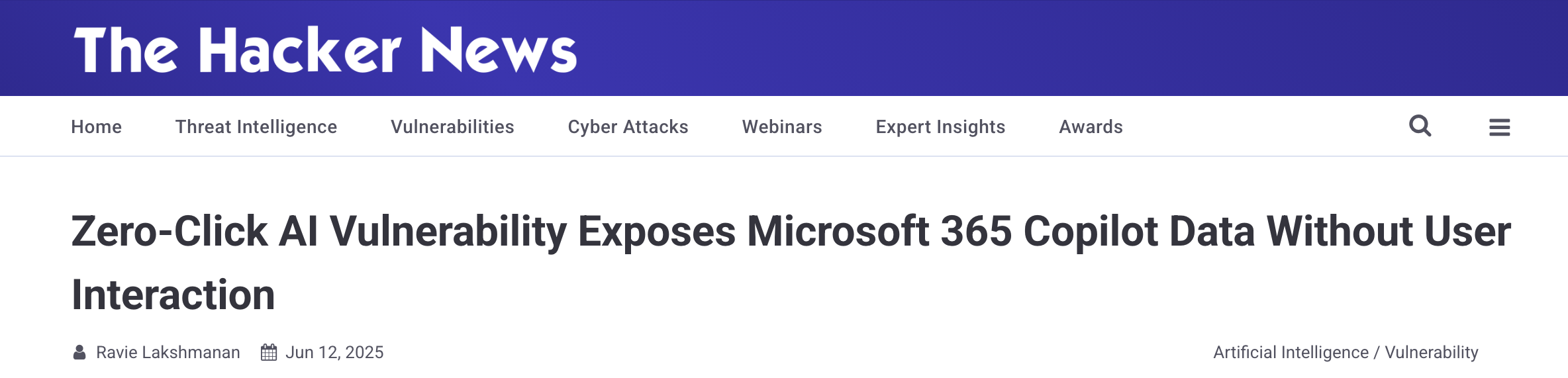 EchoLeak news coverage