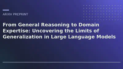 From General Reasoning to Domain Expertise: Uncovering the Limits of Generalization in Large Language Models featured image
