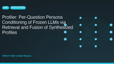 Profiler: Per-Question Persona Conditioning of Frozen LLMs via Retrieval and Fusion of Synthesized Profiles featured image